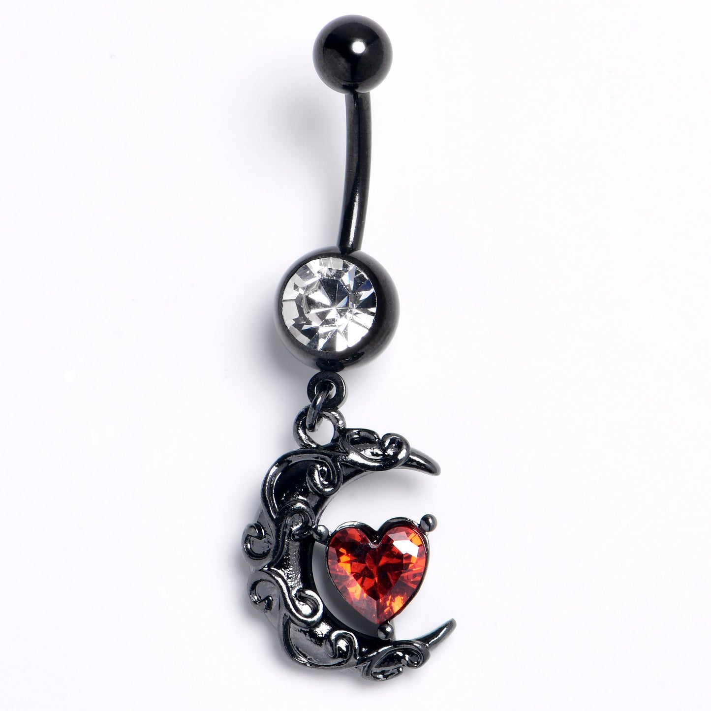 Beloved Moon Dangle Belly Ring