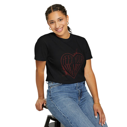 Feel Your Heartbeat Black T-Shirt