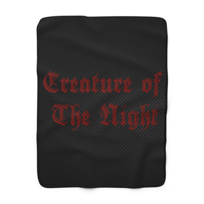 Creature of the Night Sherpa Lined Blanket