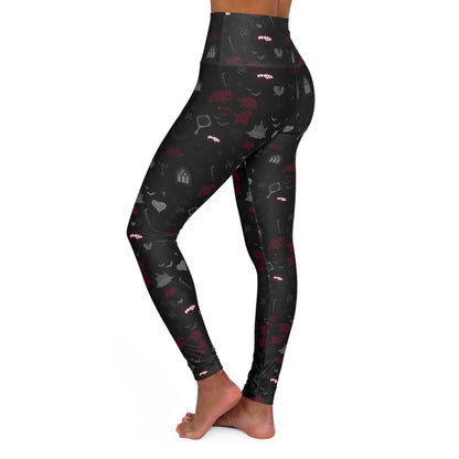 Vampire Print High Waisted Yoga Leggings