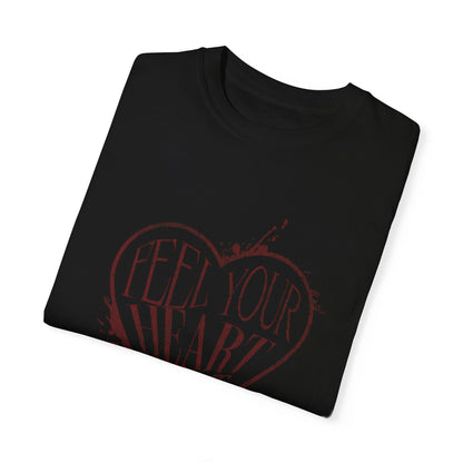 Feel Your Heartbeat Black T-Shirt