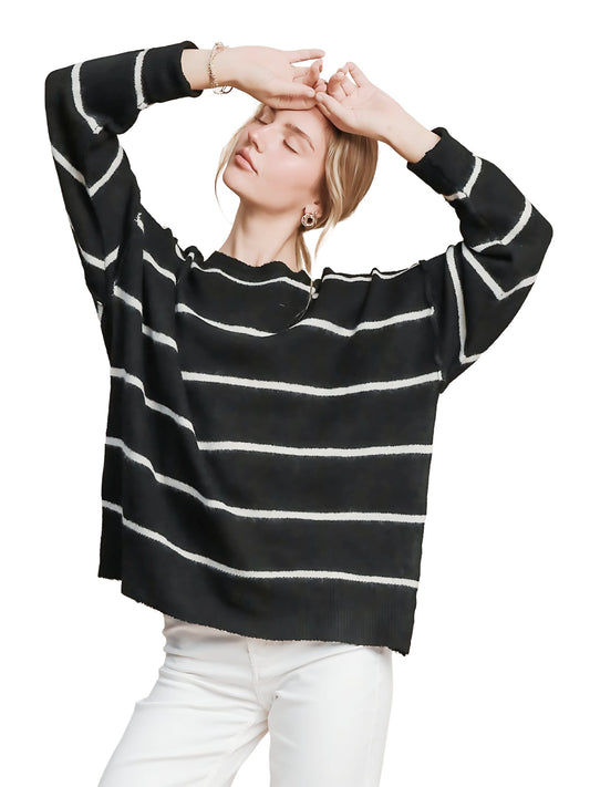 Wool Blend Striped Sweater