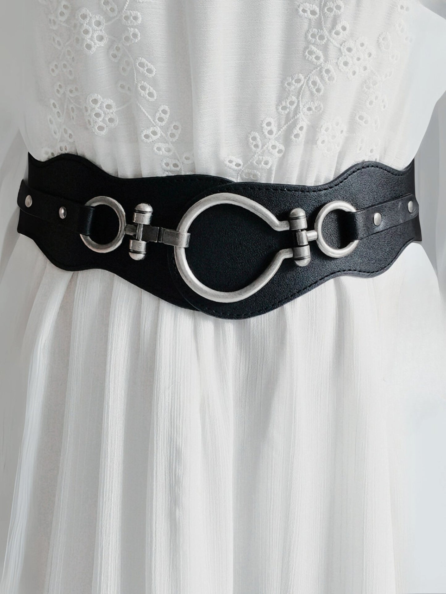 Vegan Leather & Hardware Waist Belt