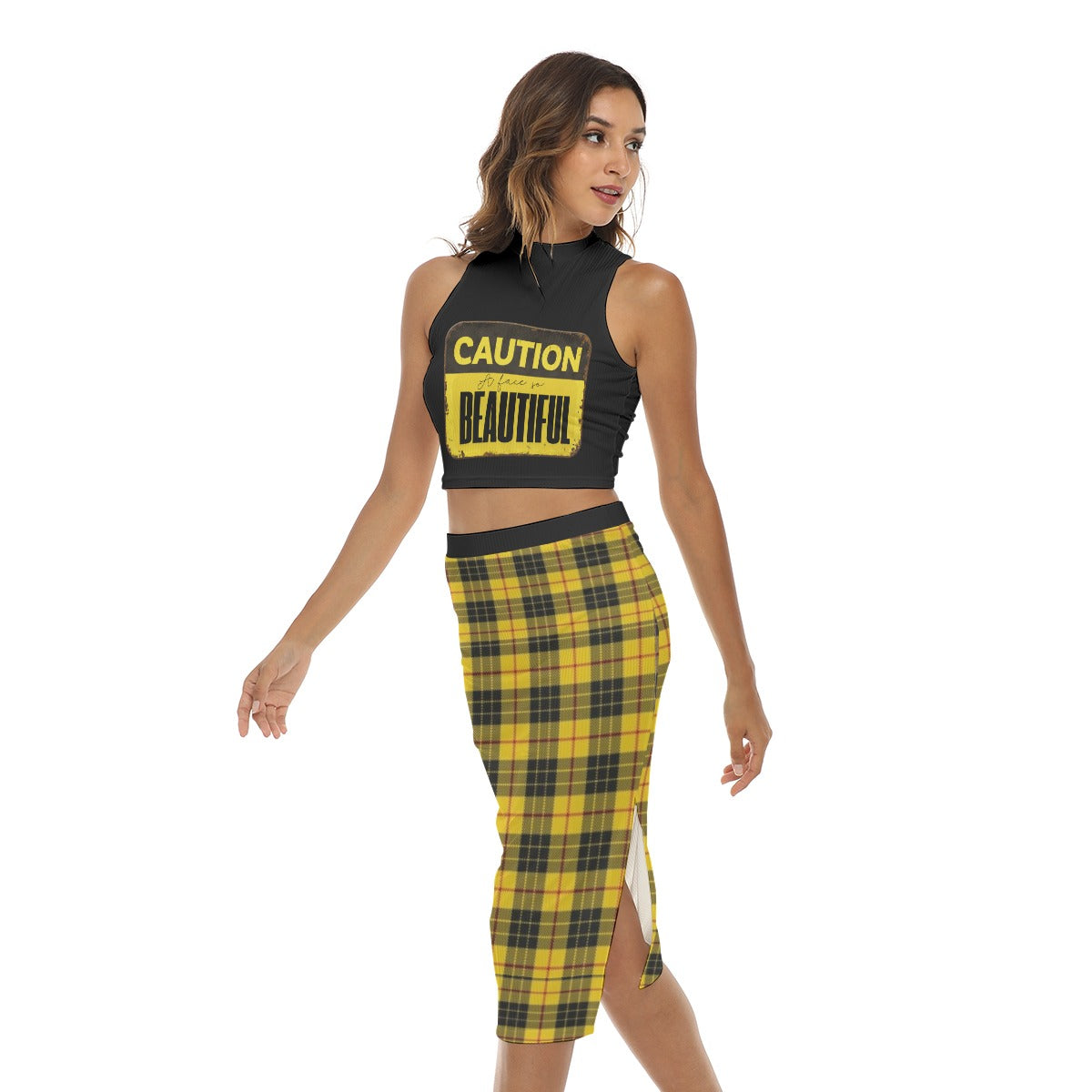 Caution: Beautiful Top & Midi Skirt Set
