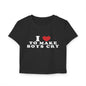 I Love to Make Boys Cry Cropped Tee