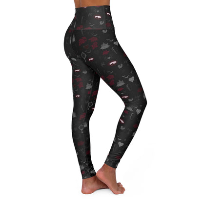 Vampire Print High Waisted Yoga Leggings