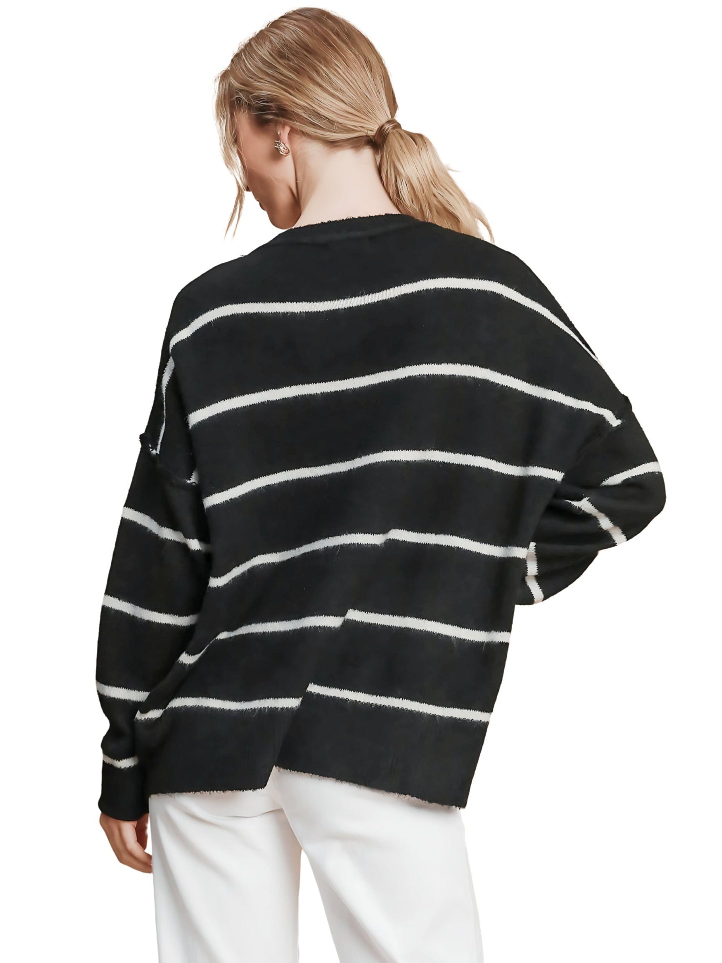 Wool Blend Striped Sweater