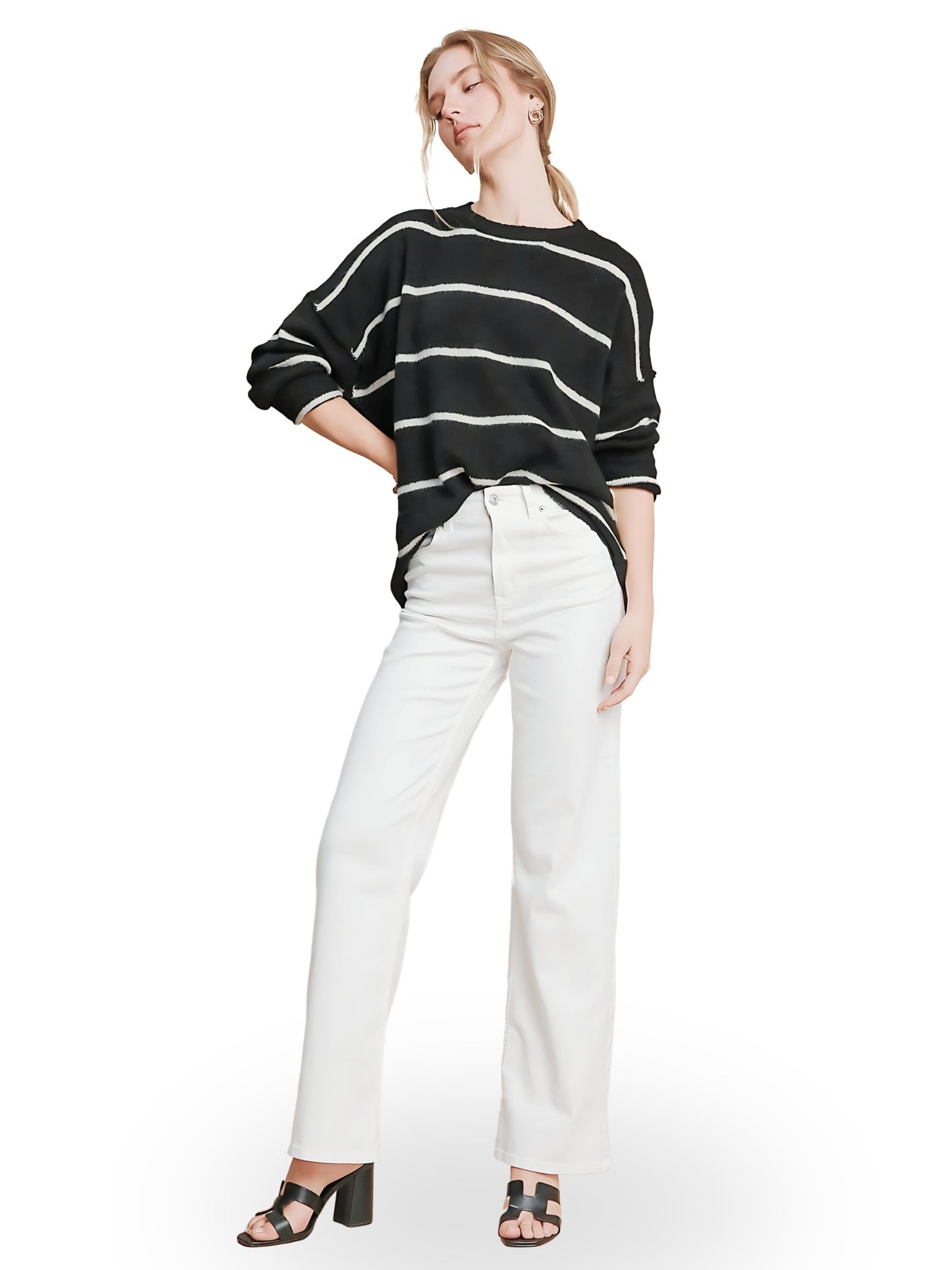 Wool Blend Striped Sweater
