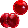 Acrylic Fake Blood Filled Saddle Plug Set 0G to 1 Inch