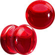Acrylic Fake Blood Filled Saddle Plug Set 0G to 1 Inch