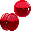 Acrylic Fake Blood Filled Saddle Plug Set 0G to 1 Inch