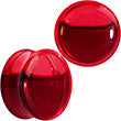 Acrylic Fake Blood Filled Saddle Plug Set 0G to 1 Inch