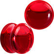 Acrylic Fake Blood Filled Saddle Plug Set 0G to 1 Inch