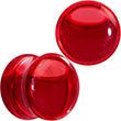 Acrylic Fake Blood Filled Saddle Plug Set 0G to 1 Inch