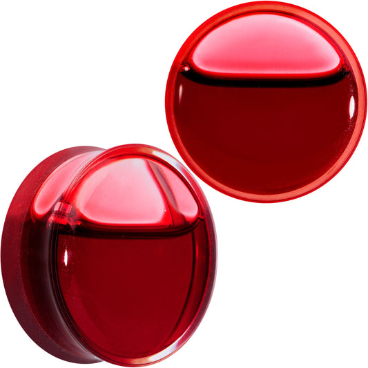 Acrylic Fake Blood Filled Saddle Plug Set 0G to 1 Inch