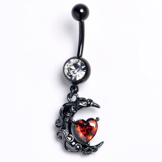 Beloved Moon Dangle Belly Ring