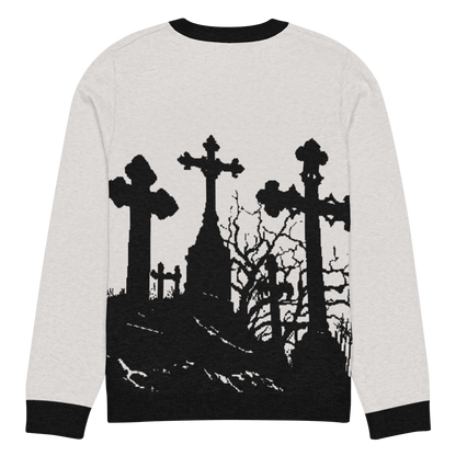 Cemetery Ash Knit Crew Neck Sweater