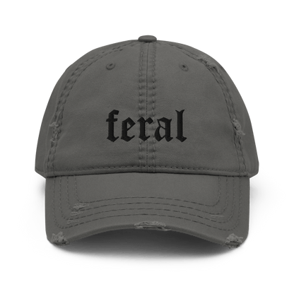 Feral Blackout Distressed Dad Hat