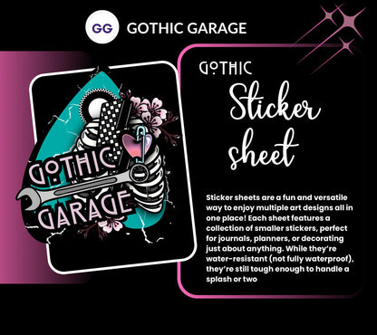 Valloween – Gothic Valentine’s Day Sticker Sheet