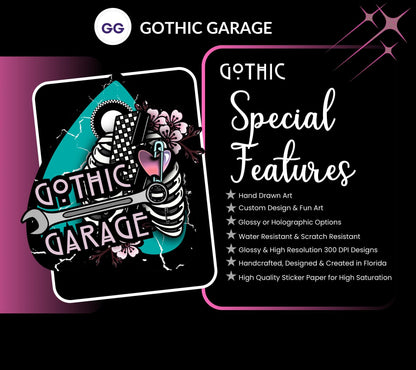 Valloween – Gothic Valentine’s Day Sticker Sheet
