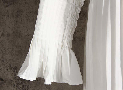 Sakiya Pleated Long Sleeve Shirt Dress