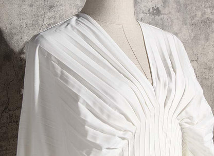 Sakiya Pleated Long Sleeve Shirt Dress